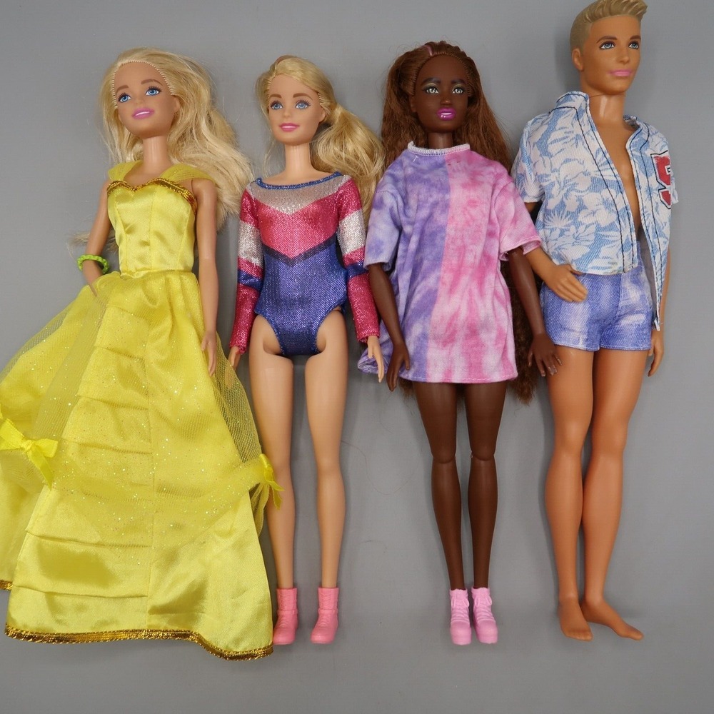 Barbie Ken Doll Lot of‎ 4 2013 With Clothes Outfit Mattel Barbie Gymnastic Ball